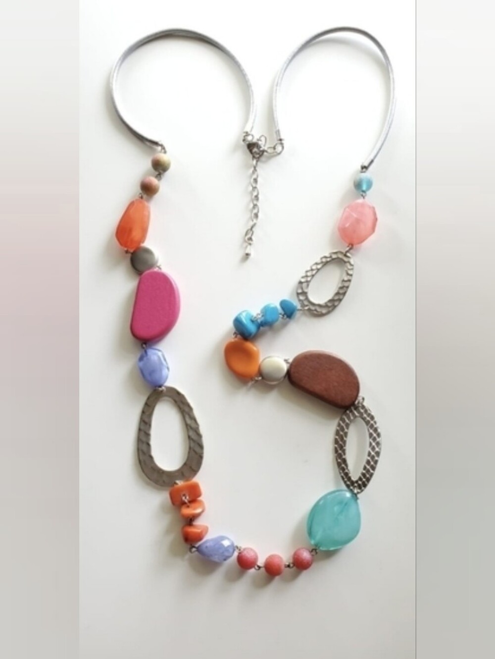 Colorful Artisan Style Mixed Bead Necklace